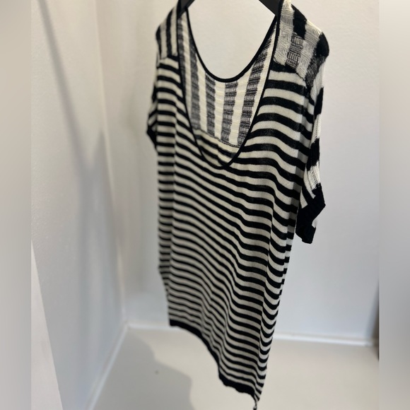 Rachel Roy: Open Stripe Pullover Blouse Sweater - Picture 4 of 4